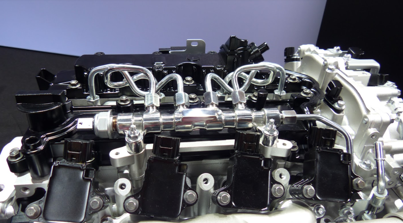 High pressure fuel rail.